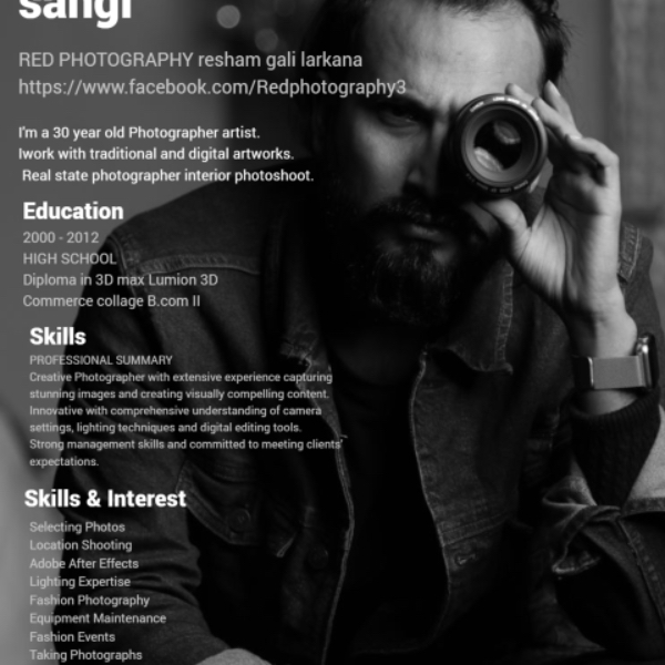 Photographer Yasir Sangi